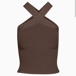 Aritzia Babaton Sculpt Knit Criss Cross Tank